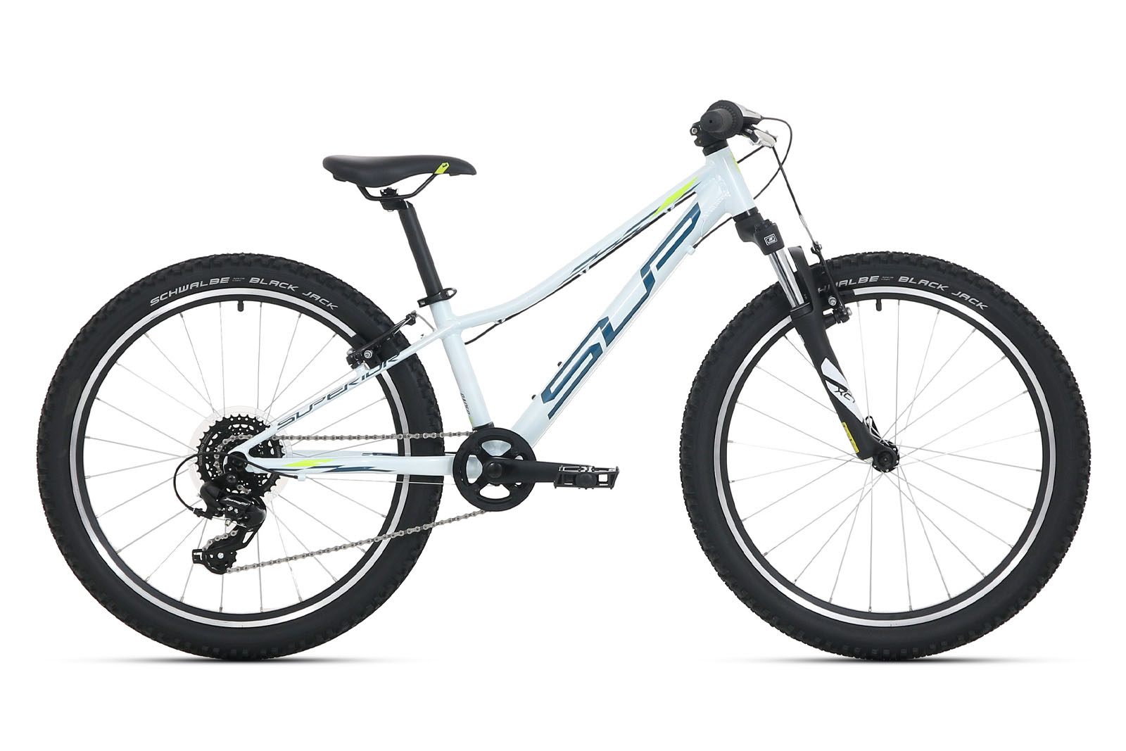 Велосипед Superior Racer XC 24 Gloss White/Petrol Blue/Neon Yellow