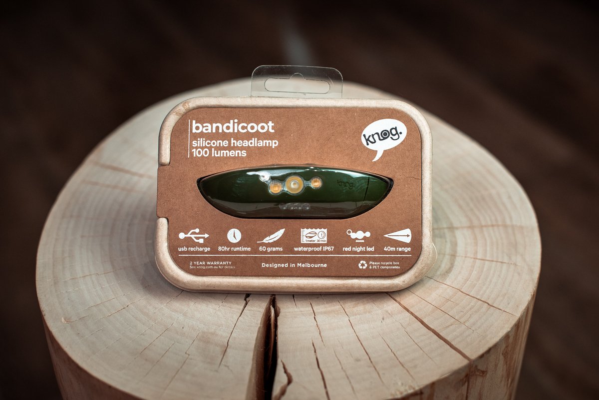 Фонарь налобный Knog Bandicoot 100 Headlamp Khaki