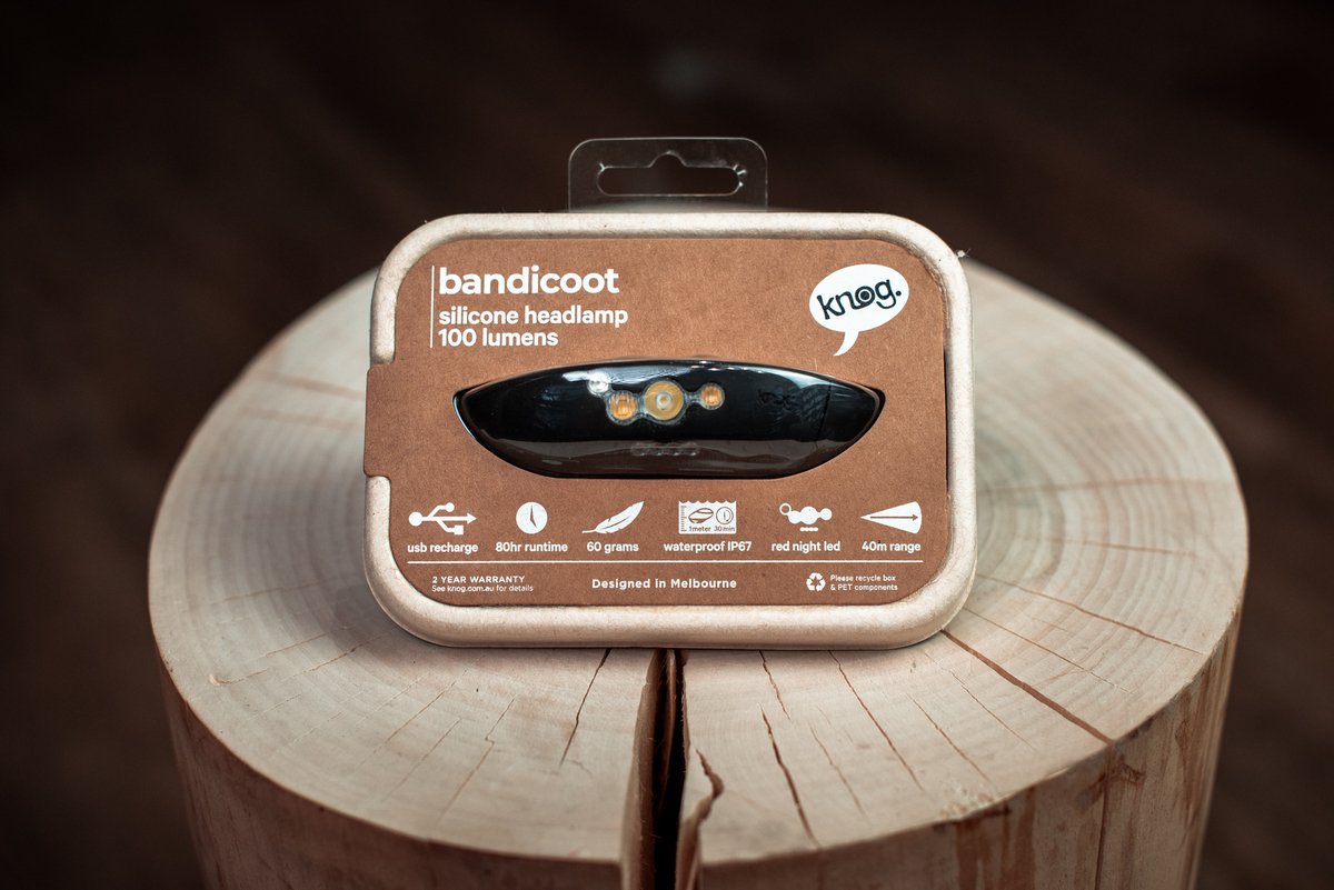 Фонарь налобный Knog Bandicoot 100 Headlamp Black