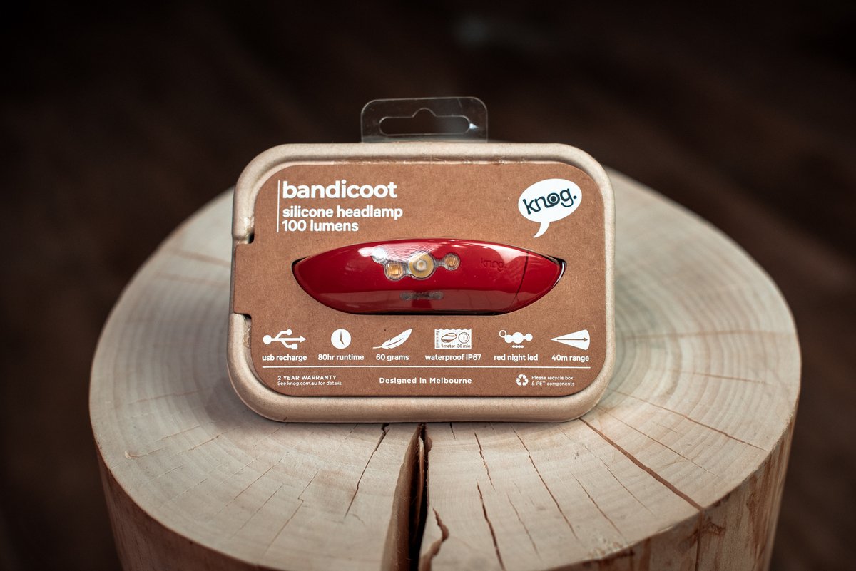 Фонарь налобный Knog Bandicoot 100 Headlamp Red