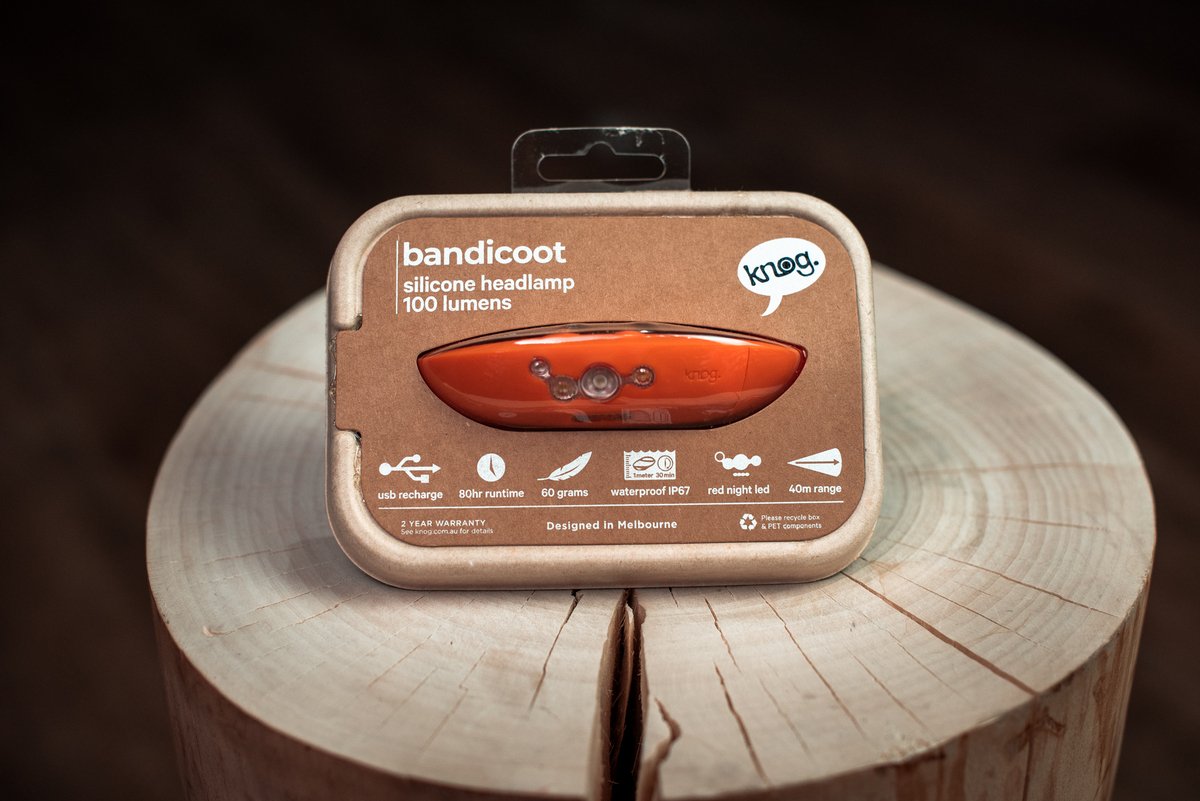 Фонарь налобный Knog Bandicoot 100 Headlamp Orange
